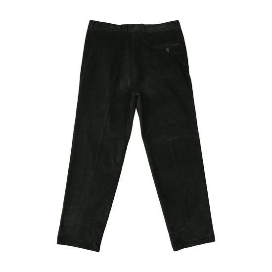 Vintage FLASH Corduroy Pleated Trousers Forest Green L