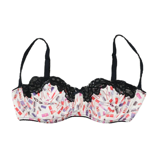 D&G Underwear Corset Bra Lipstick Print Multicolor