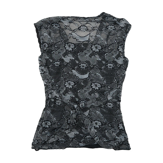 Yessica Lace Blouse Metallic Black S