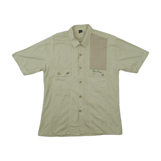 Safari Kenya Bush Shirt Mesh Panel Beige