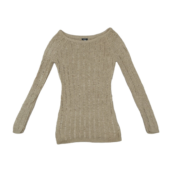 LIST Open-Knit Sweater Beige XS