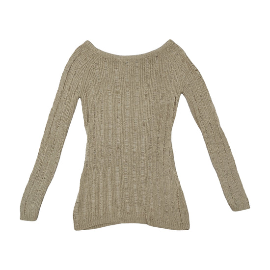 LIST Open-Knit Sweater Beige XS