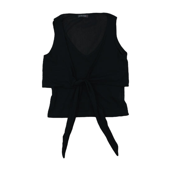 JOYE+FUN Wrap-Front Tie Tank Top Black M