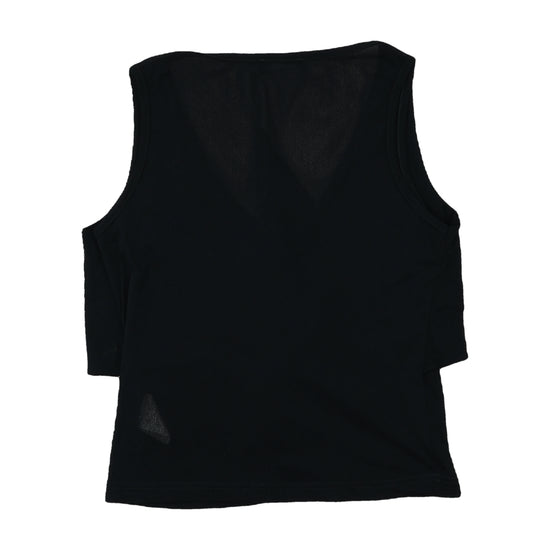 JOYE+FUN Wrap-Front Tie Tank Top Black M