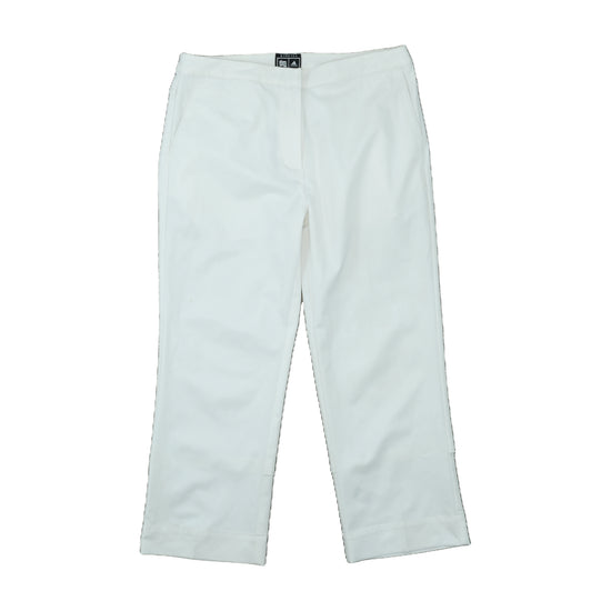 Adidas Stretch Cropped Pants White M