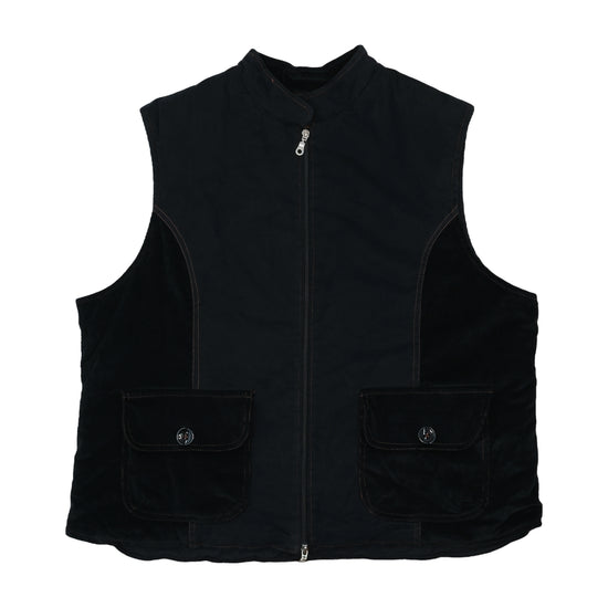 Buone Maniere Sport Vest Two-Tone Corduroy Black 2XL