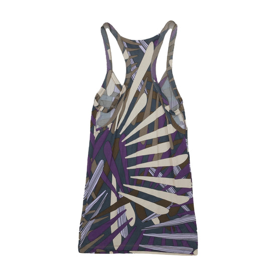 Patrizia Pepe Firenze Racerback Tank Top Purple Abstract Print
