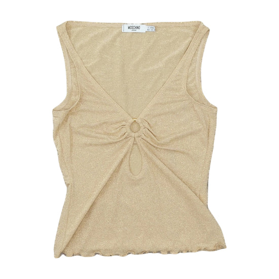 Moschino Jeans Lurex Tank Top Gold M