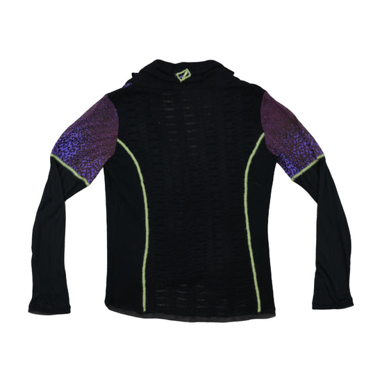 Kali Orea Wool Blend Cardigan Black Pixel Panel 2XL