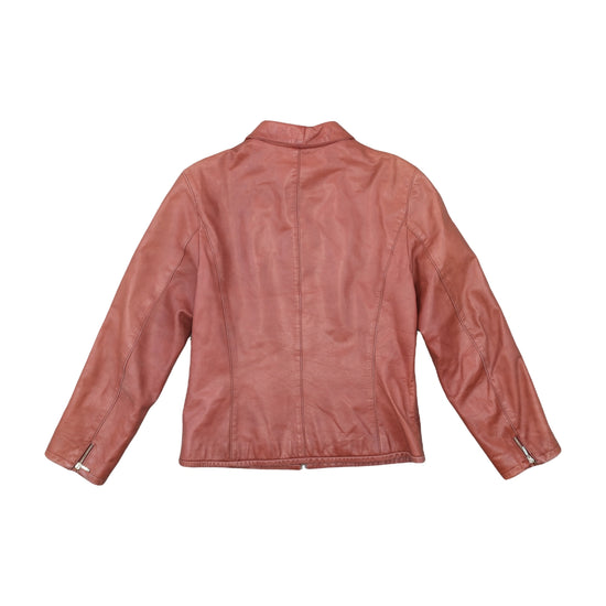 Leonardo Leather Jacket Dusty Rose Pink S