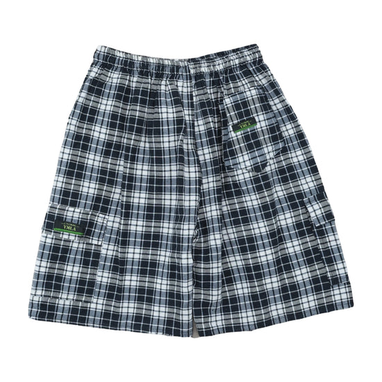 L'Homme YMLA Plaid Cargo Shorts Black M