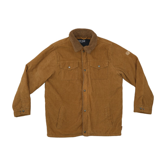 Indicode Corduroy Sherpa Collar Jacket Brown L