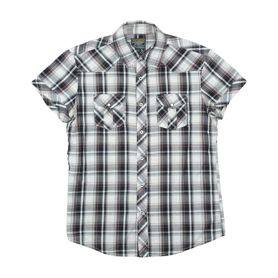 Terranova Streetwear Project Plaid Check Shirt White S