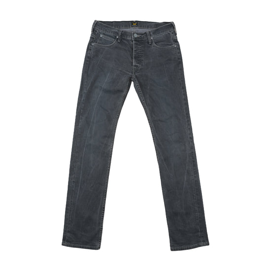 Lee Slim Straight Jeans Washed Charcoal Grey