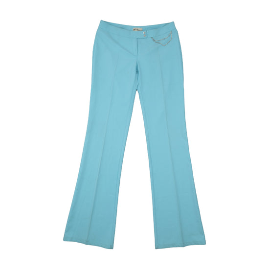 Blumarine Low-Rise Flare Trousers Baby Blue L