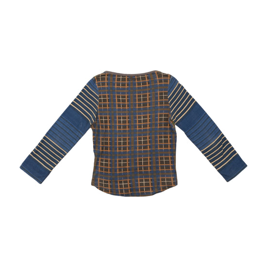 Marlboro Classics Label 90s Patchwork Embroidered Top Blue