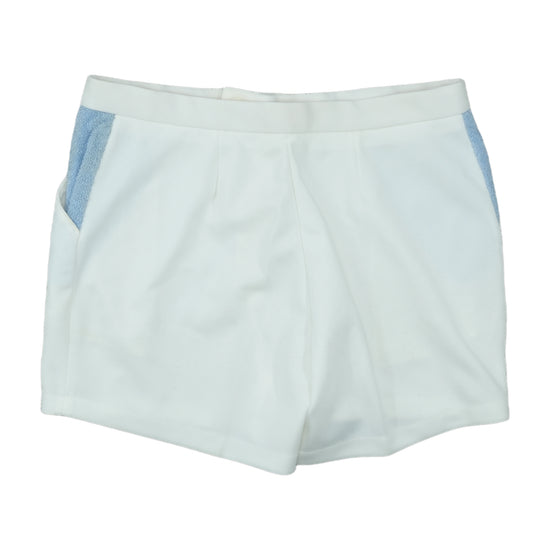 Montana Vintage Tennis Shorts White Terry Pocket White M