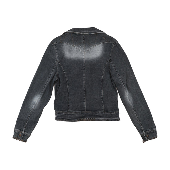 ACCESS by k Denim Jacket Acid-Wash Gray XL