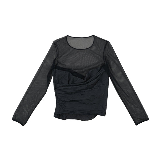 Natan Edouard Vermeulen Mesh Blouse Black