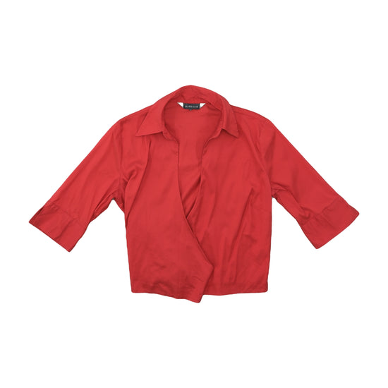 Blues Club Wrap Blouse Tomato Red M