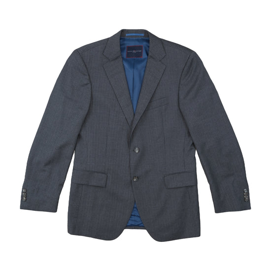 Tommy Hilfiger Tailored Pinstripe Blazer Charcoal Gray XL