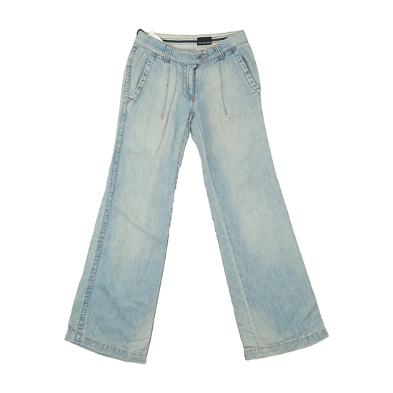 Calvin Klein Jeans Wide Leg Flare Jeans Light Acid-Wash Blue S