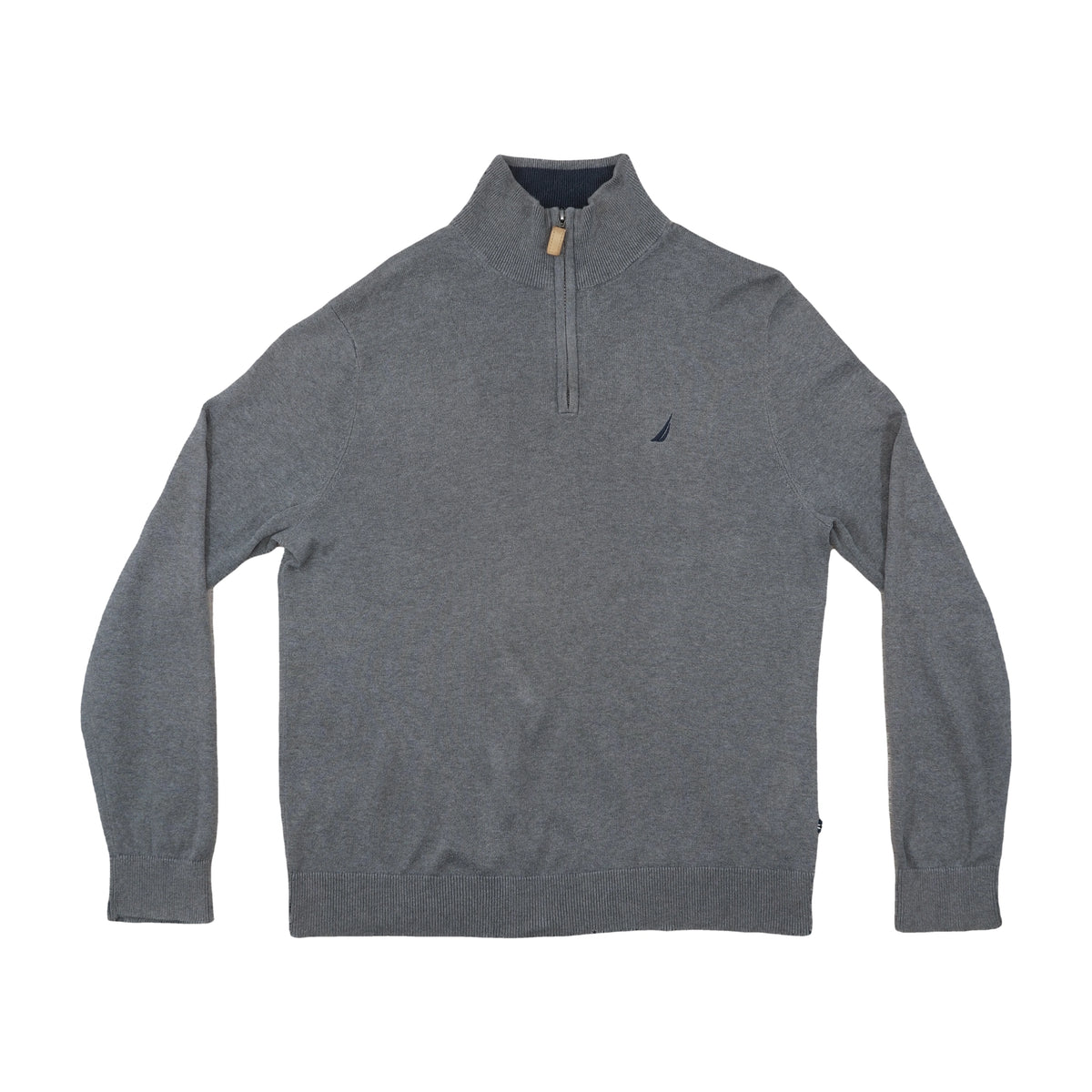 Nautica Quarter-Zip Sweater Heather Gray M