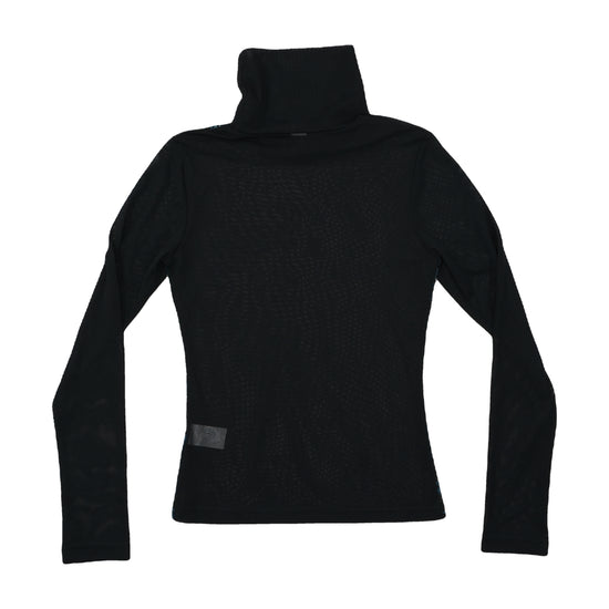 3 Suisses Turtleneck Sweater Paisley Print Black XS