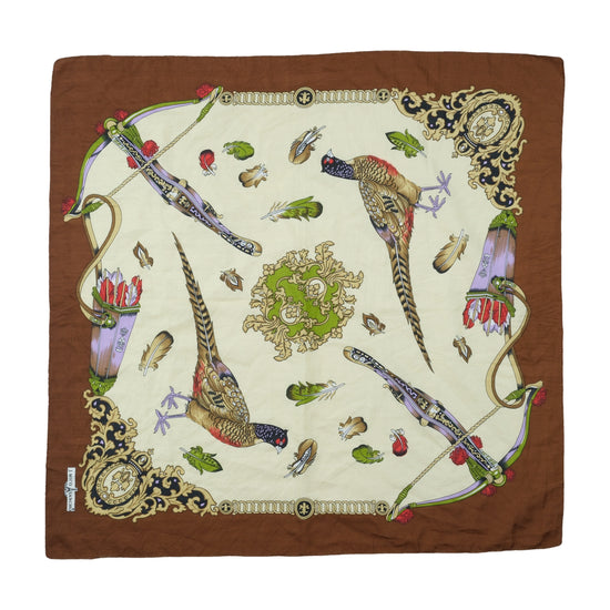 J. Mico Sancho Scarf Pheasant Hunting Print Brown One Size