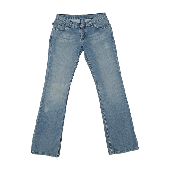 Victoria Beckham Rock & Republic Bootcut Jeans Light Wash Blue