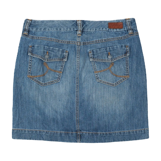 Tommy Hilfiger Denim Mini Skirt Medium Wash Blue L
