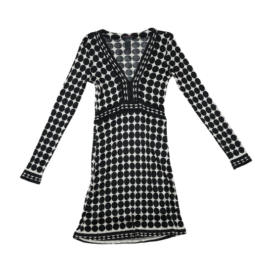 Custo Barcelona Polka Dot Mini Dress Black White XS