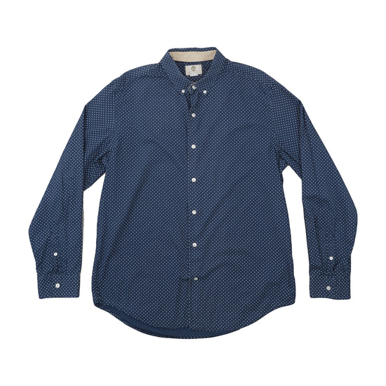 Timberland Earthkeepers Button Up Shirt Navy Polka Dot L