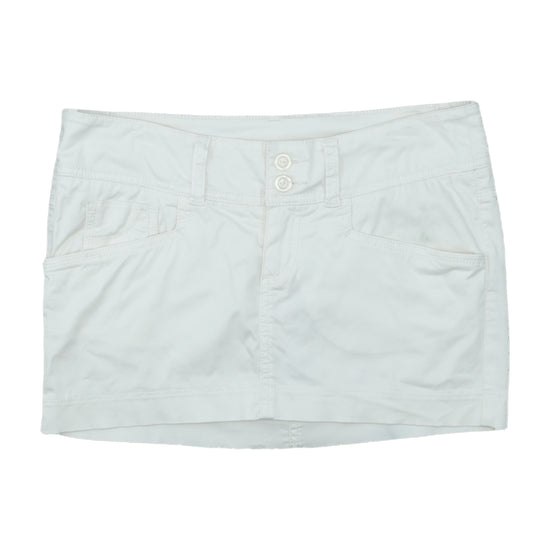 Vintage Y2K Low-Rise Mini Skirt White L