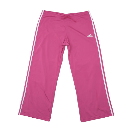 Adidas Cropped Track Pants Hot Pink L