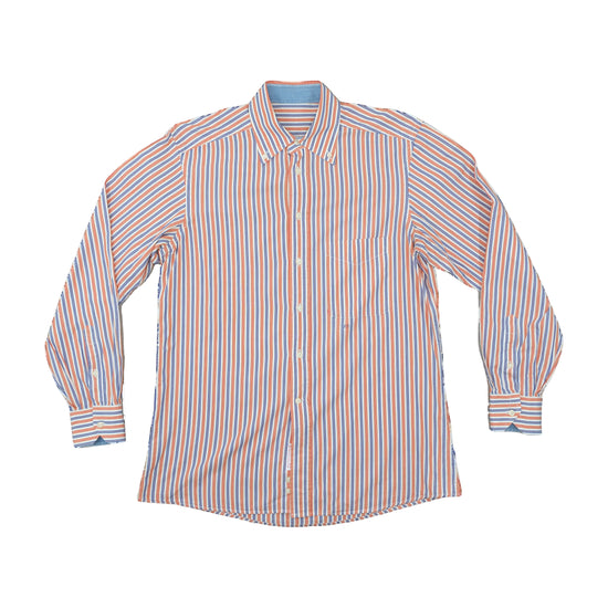 Vintage 1970s Italian Button Up Shirt Orange S
