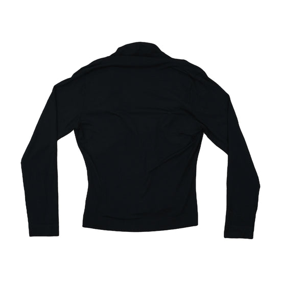 Cora Kemperman Draped V-Neck Blouse Black L