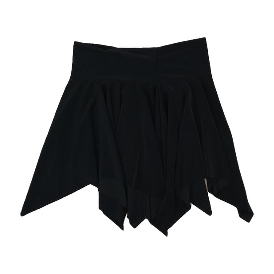 Vintage Y2K Handkerchief Mini Skirt Black Sequin Butterfly