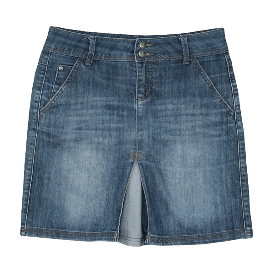 Zero Roxanne Denim Mini Skirt Stonewash Blue