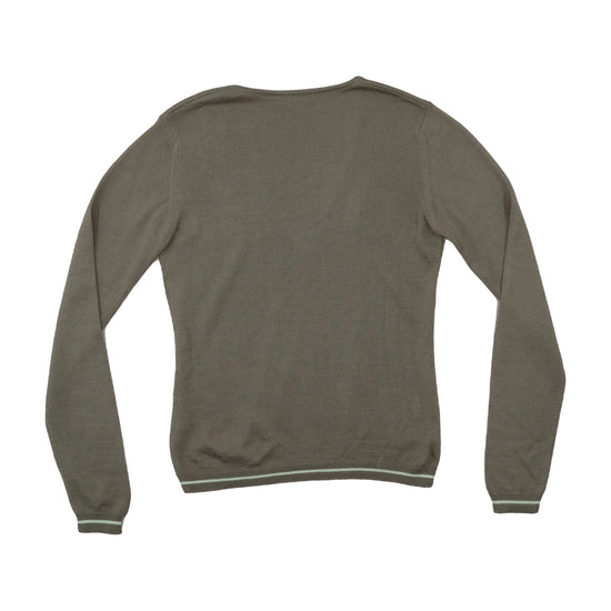 Richmond Denim Knit Sweater Khaki Olive Green M