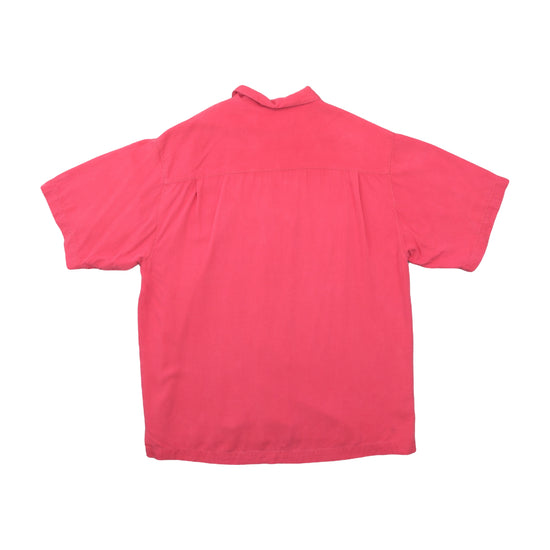 Tommy Bahama Camp Shirt Hot Coral Pink L