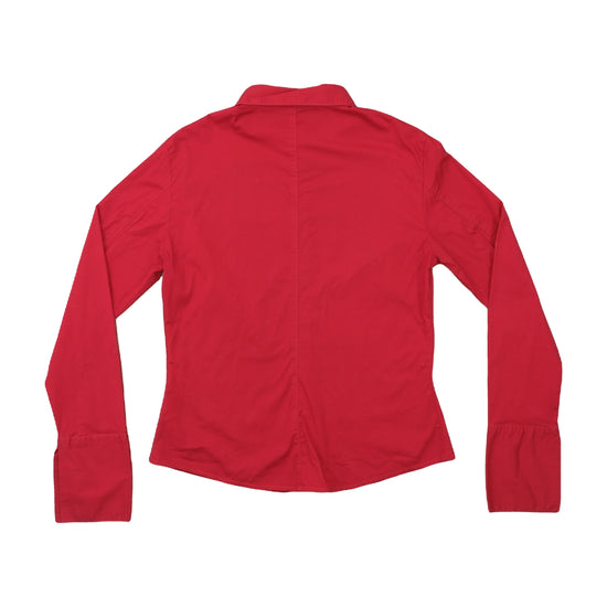 Guess Jeans Button Up Shirt Deep Crimson Red L