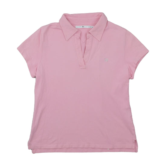 Tommy Hilfiger Polo Rhinestone Logo Bubblegum Pink XL