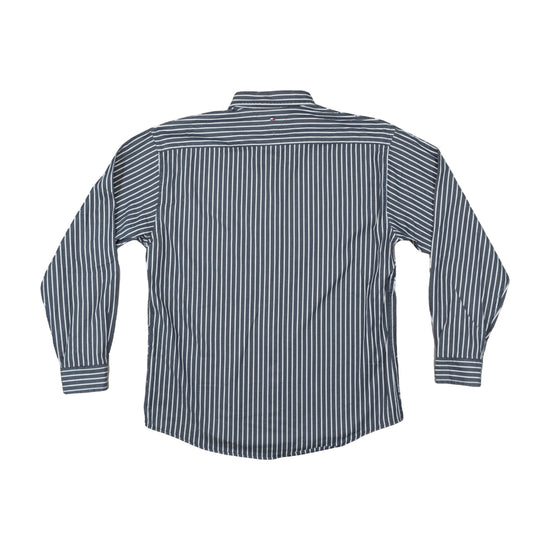 Tommy Hilfiger Button Up Shirt Charcoal Pinstripe M