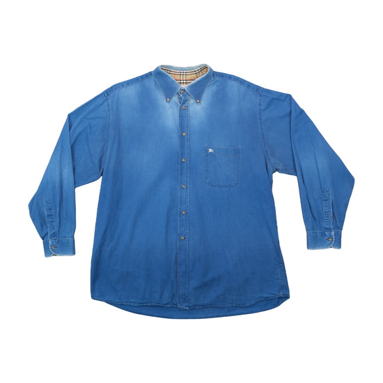 Burberrys of London Denim Shirt Nova Check Blue L