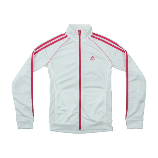 Adidas Track Jacket Three-Stripe White Pink XS