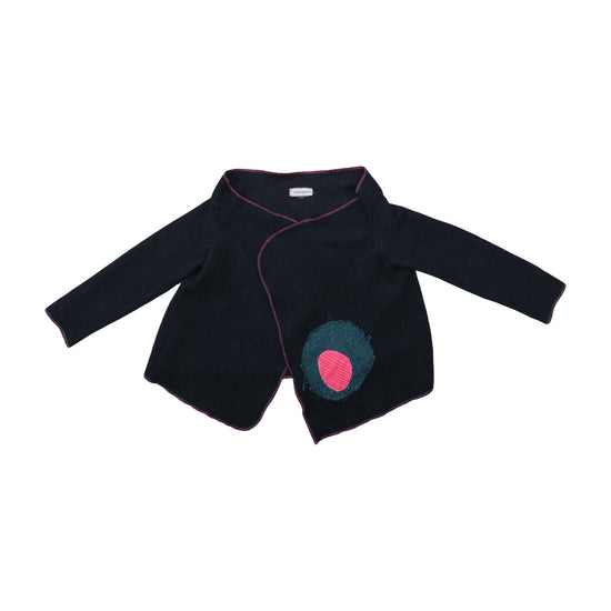 Stendipanni Wrap Cardigan Appliqué Black L
