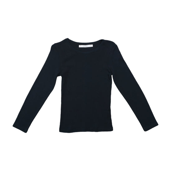 Zara Basics Long-Sleeve T-Shirt Black S