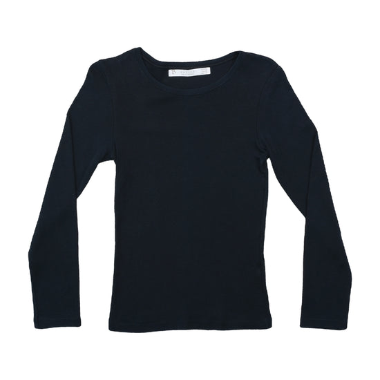 Zara Basics Long-Sleeve T-Shirt Black S