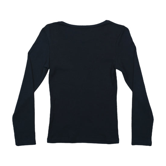 Zara Basics Long-Sleeve T-Shirt Black S
